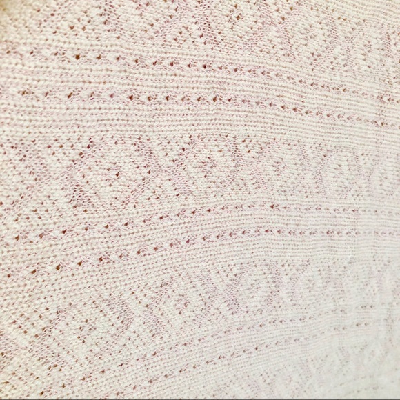 JOIE Cashmere Wool Pointelle Dolman Sweater in Pink - Picture 8 of 8